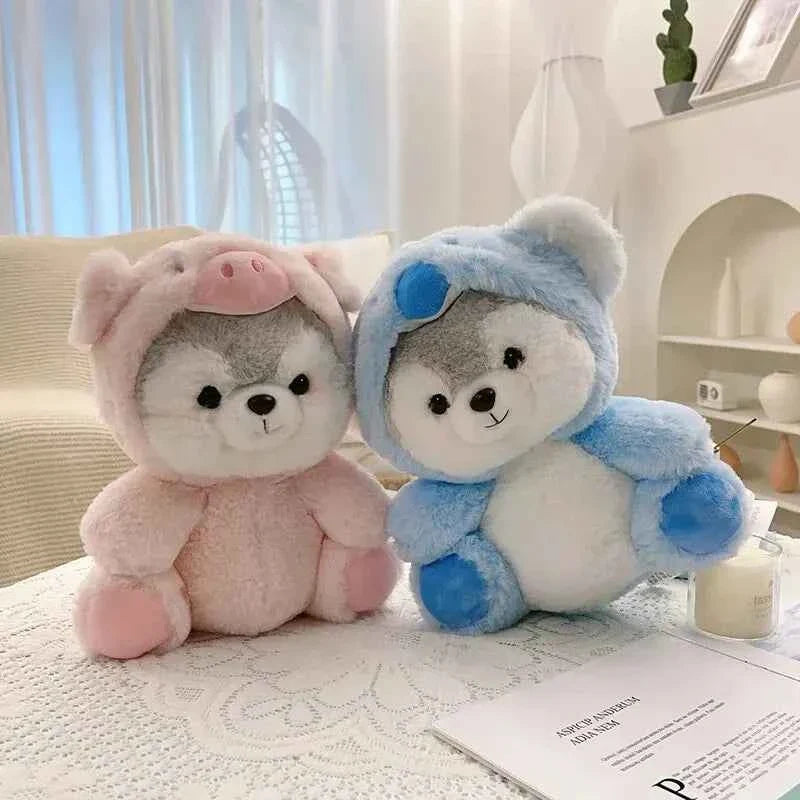 Kawaii Dog Plush Toy (7.9 in) - Anime Husky Cosplay Pig Doll Stuffed Animal Gift