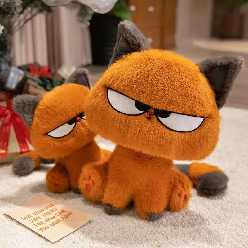 Cute Orange Cat Plush Toy (9.8/13.8 in) - Soft Stuffed Kitten Doll Home Decor Gift