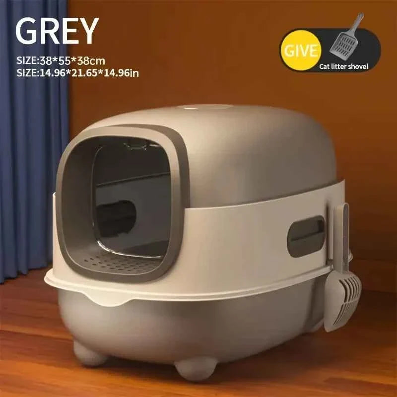 Large Foldable Cat Litter Box – Top Entry Odor Control for Multi-Cat Homes