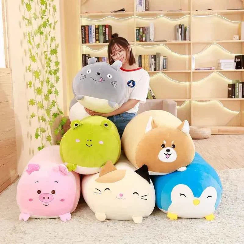 Soft Animal Corner Bio Plush Pillow (11.8-35.4 in) - Cute Dog/Cat/Unicorn Cushion Gift