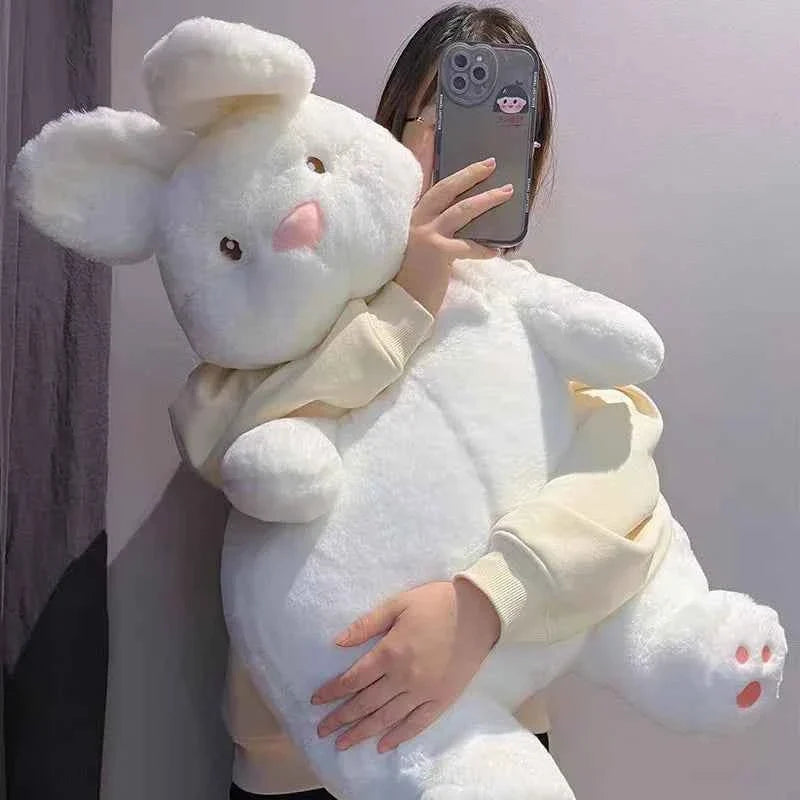 Big Lazy Rabbit Plush Doll (15.7-31.5 in) - Soft White Bunny Sleep Pillow Cushion