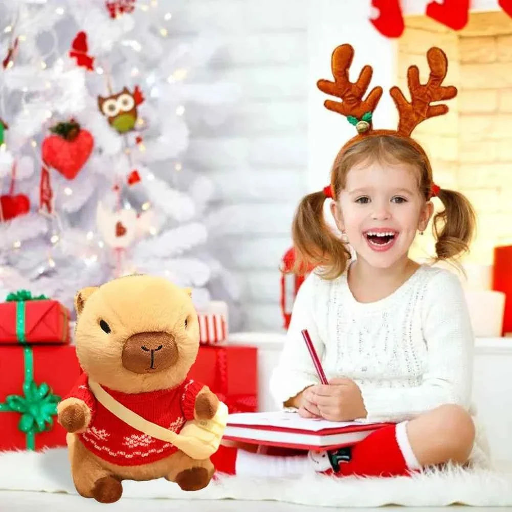 DIY Capybara Plush Doll Set – 9 Inch Stuffed Animal with Clothes and Bags