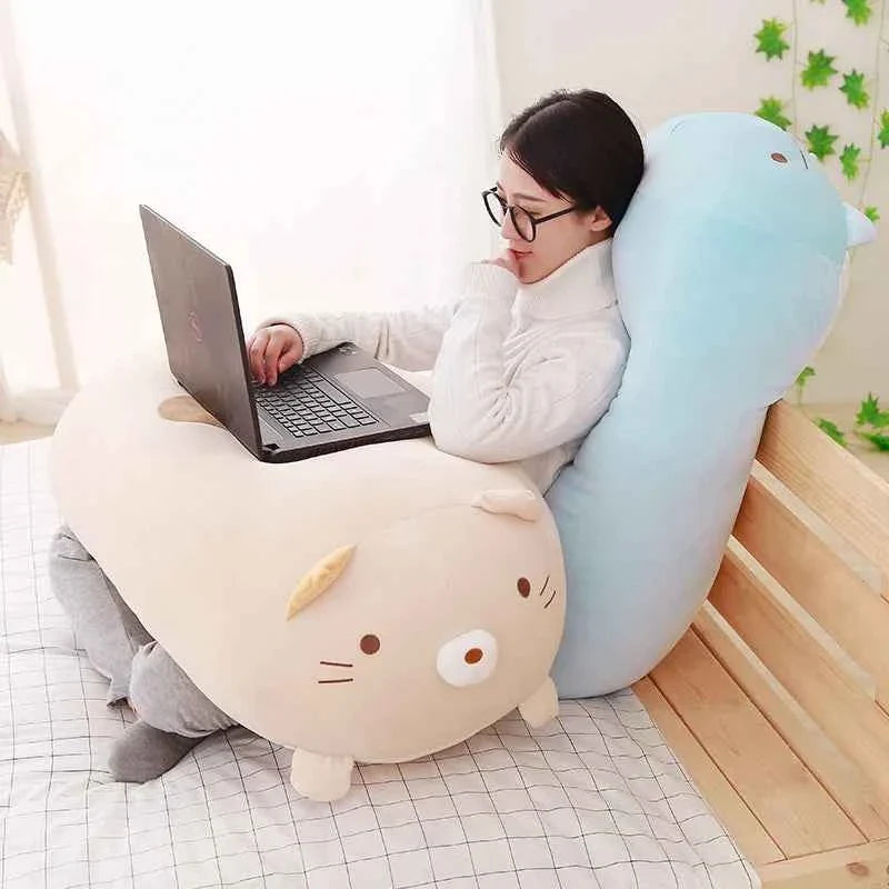 Soft Animal Corner Bio Plush Pillow (11.8-35.4 in) - Cute Dog/Cat/Unicorn Cushion Gift
