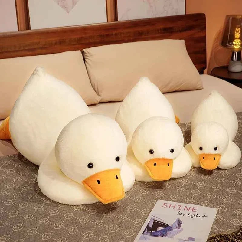 Giant White Duck Plush Toy (23.6-39.4 in) - Cute Big Goose Sleeping Pillow Cushion