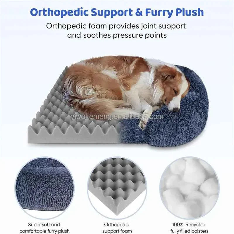 Orthopedic Dog Bed for Large Dogs – Thick Egg Crate Foam with Washable Cover