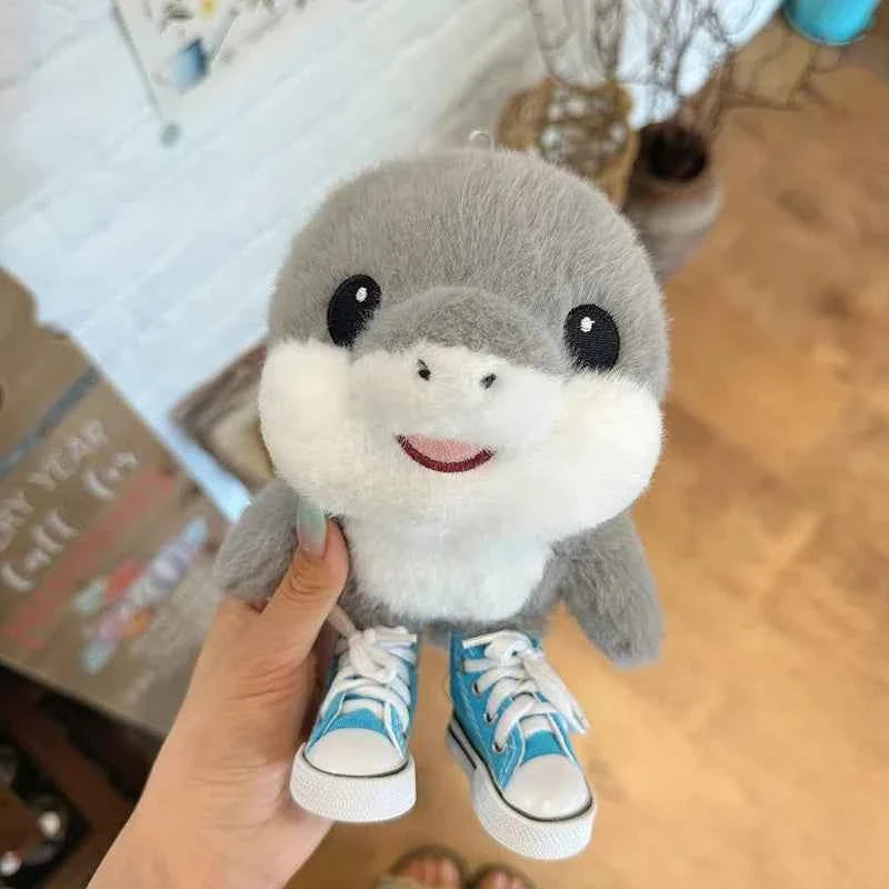Viral Brainrot Shark Plush Doll (9.1 in) - Shoe-Wearing Telalaero Stuffed Toy Gift