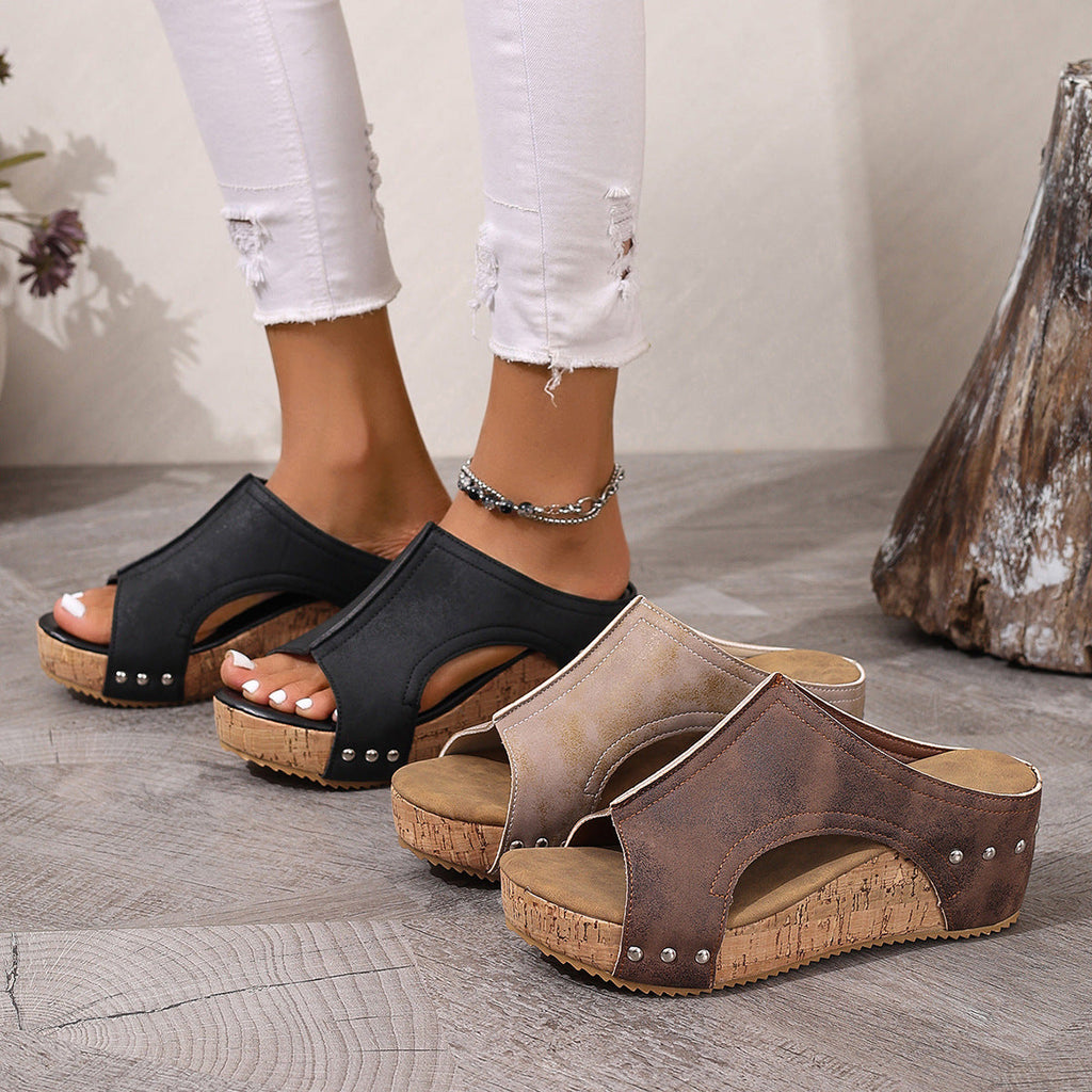 Salty Season Open Toe Wedge Sandals