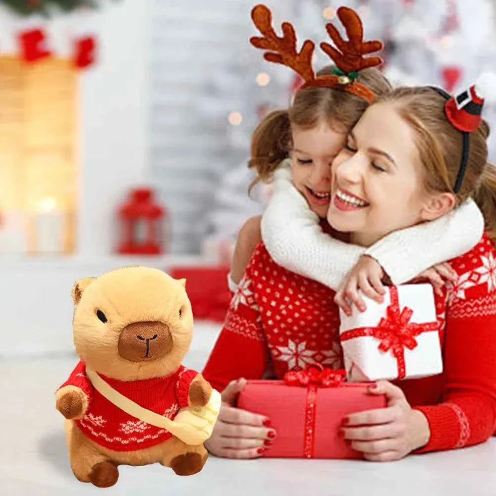 DIY Capybara Plush Doll Set – 9 Inch Stuffed Animal with Clothes and Bags