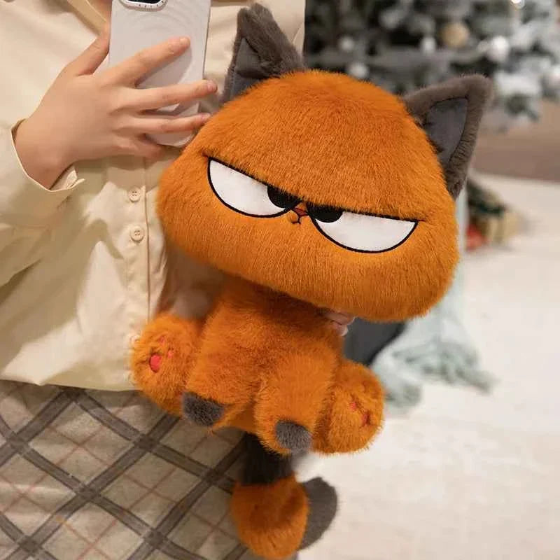 Cute Orange Cat Plush Toy (9.8/13.8 in) - Soft Stuffed Kitten Doll Home Decor Gift