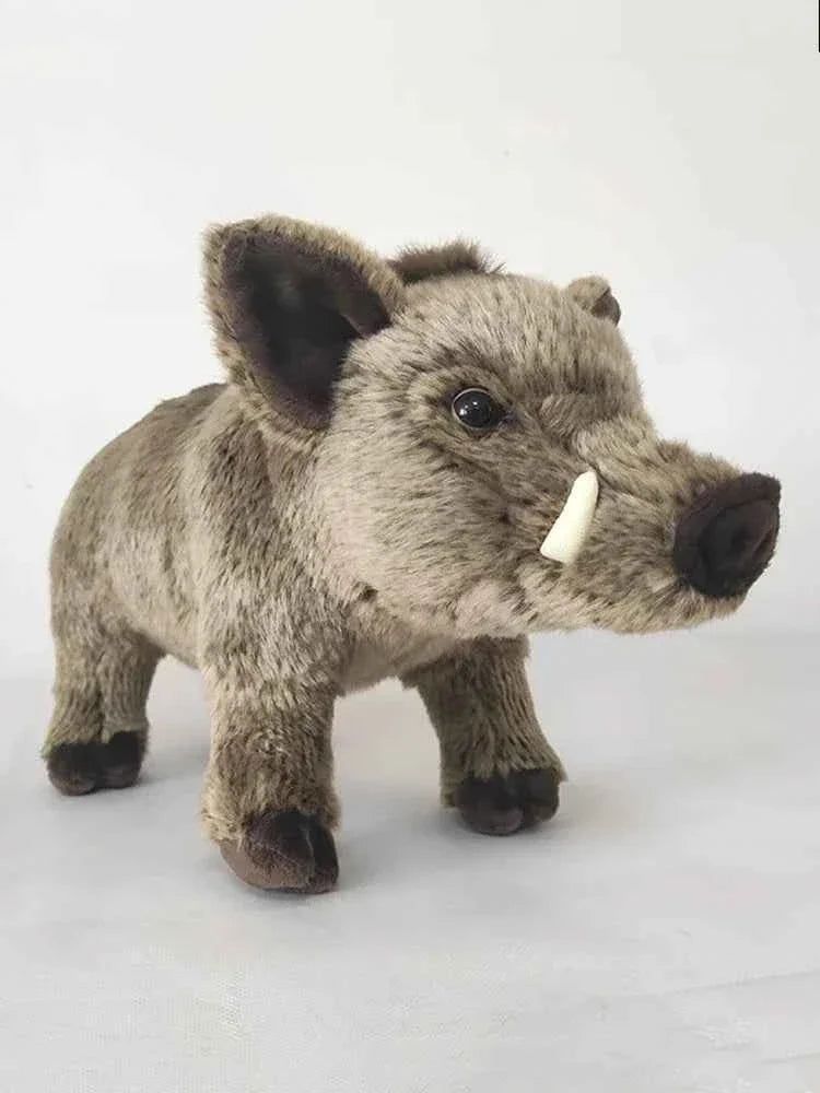 Lifelike African Wild Boar Plush Toy – 14 Inch Realistic Stuffed Animal Doll Gift