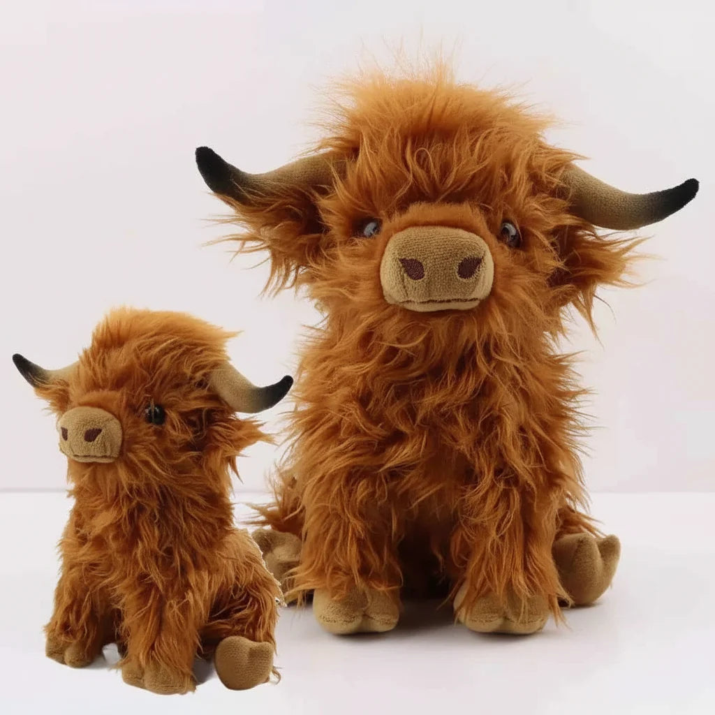 Highland Cow Plush Toy – Soft 11 Inch Kawaii Stuffed Animal