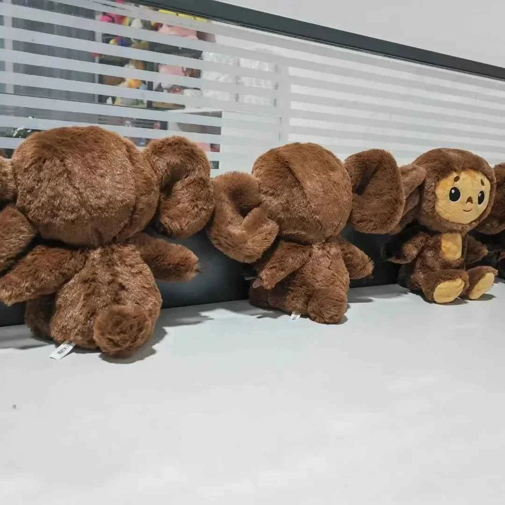 Cheburashka Plush Doll (7.1/9.1 in) - Big Eyes Russian Anime Stuffed Monkey Toy