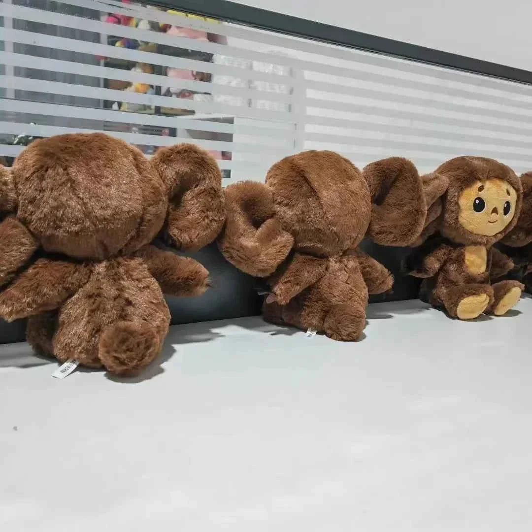 Cheburashka Plush Doll (7.1/9.1 in) - Big Eyes Russian Anime Stuffed Monkey Toy