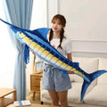 Huge Realistic Bluefin Tuna Plush Toy (23.6-55.1 in) - Soft Marlin Pillow Decor Gift