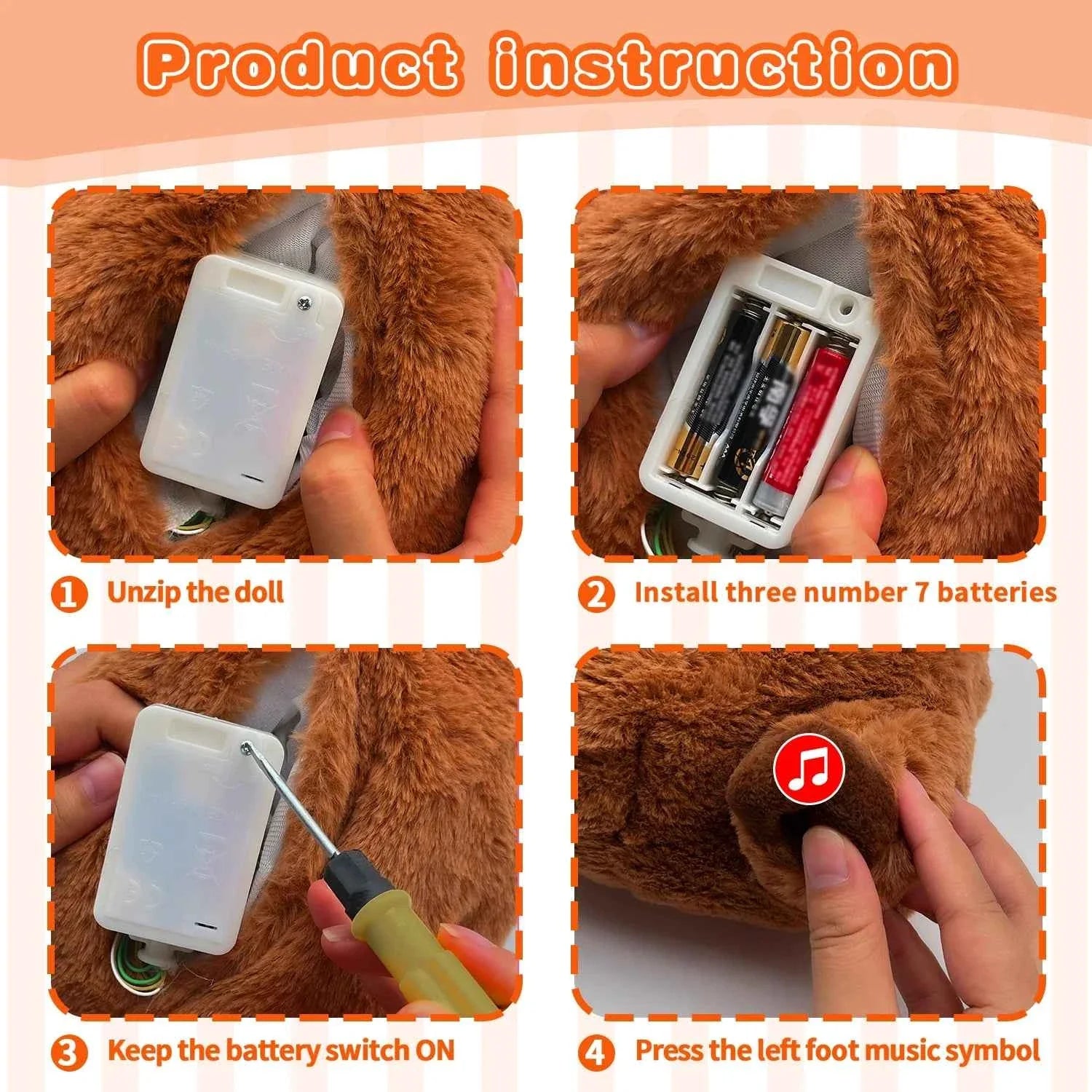 Breathing Capybara Plush Toy with Rhythmic Lights – Musical Stuffed Animal Gift