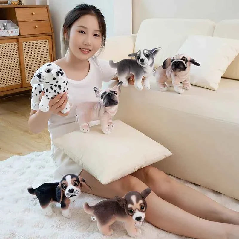 Kawaii Plush Dog Soft Toy (7.9 in) - Dalmatian/Bulldog/Chihuahua Stuffed Animal Gift