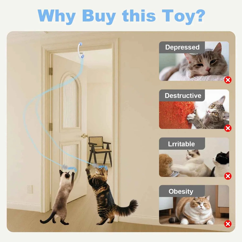 Electric Door Hanging Cat Toy – USB Rechargeable Interactive Teaser