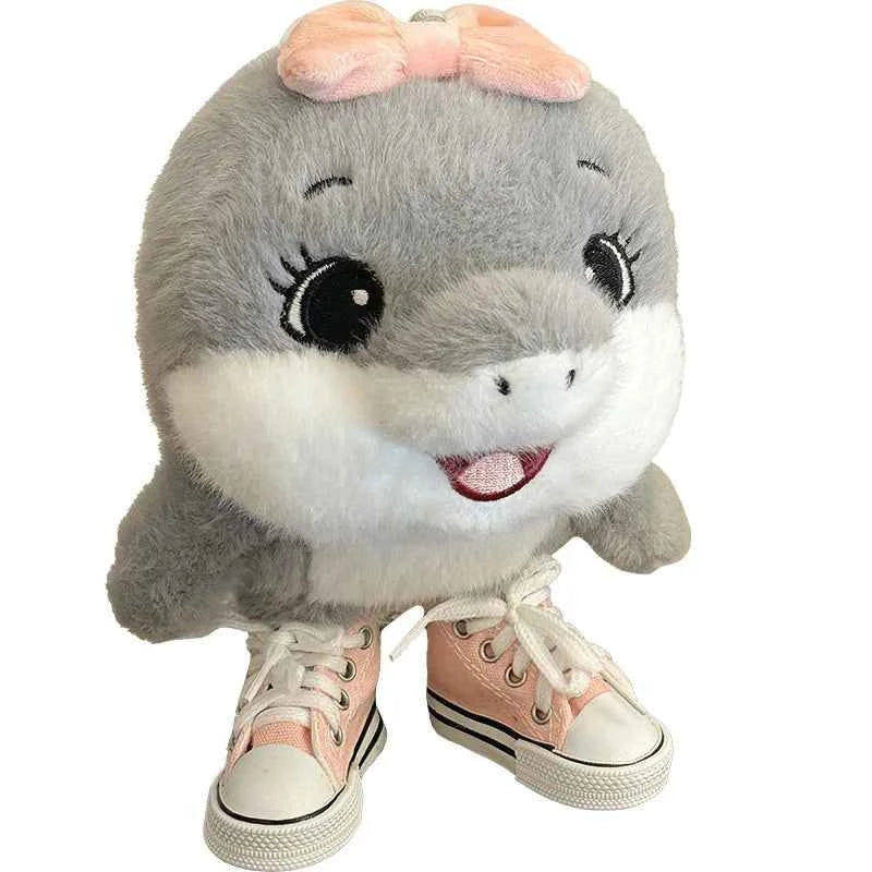 Viral Brainrot Shark Plush Doll (9.1 in) - Shoe-Wearing Telalaero Stuffed Toy Gift