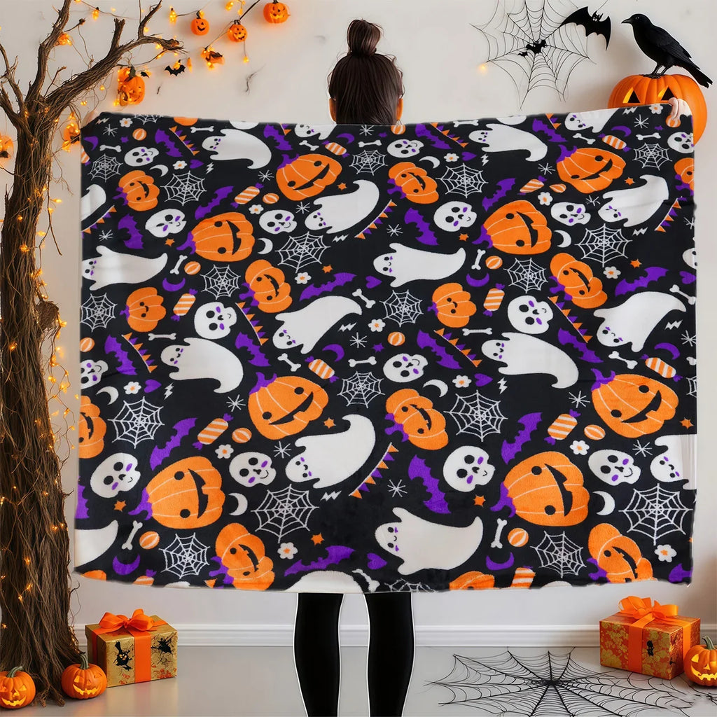 Knit Throw Blanket – Soft 3 lb Cartoon Pattern for Cozy Relaxation