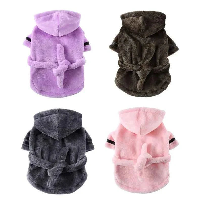 Hooded Pet Dog Bathrobe – Super Absorbent Drying Towel Pajamas