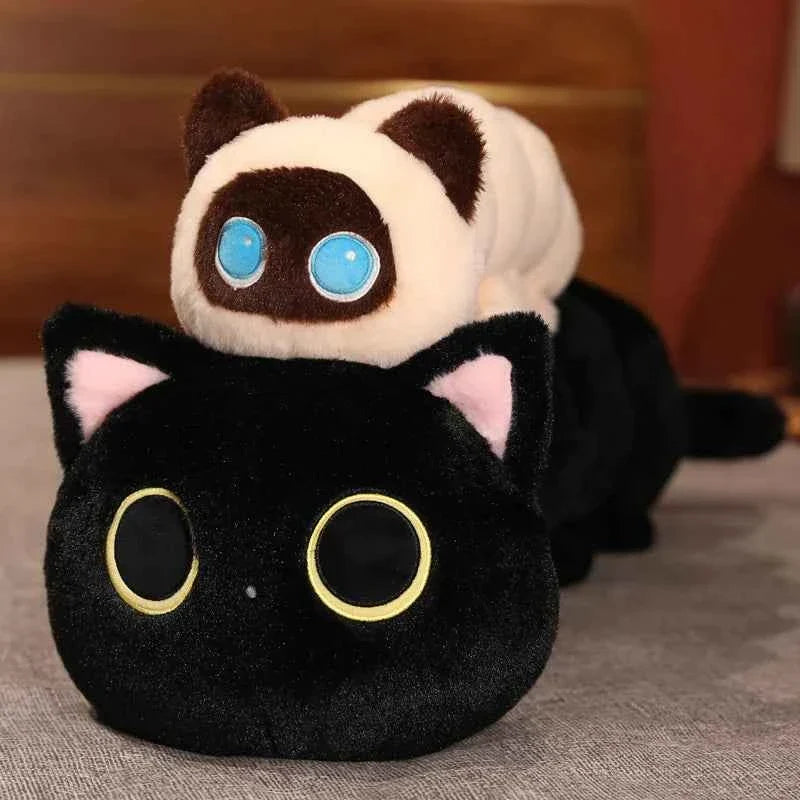 Giant Kawaii Black Cat Plush (19.7-51.2 in) - Soft Sleep Long Pillow Cushion Gift