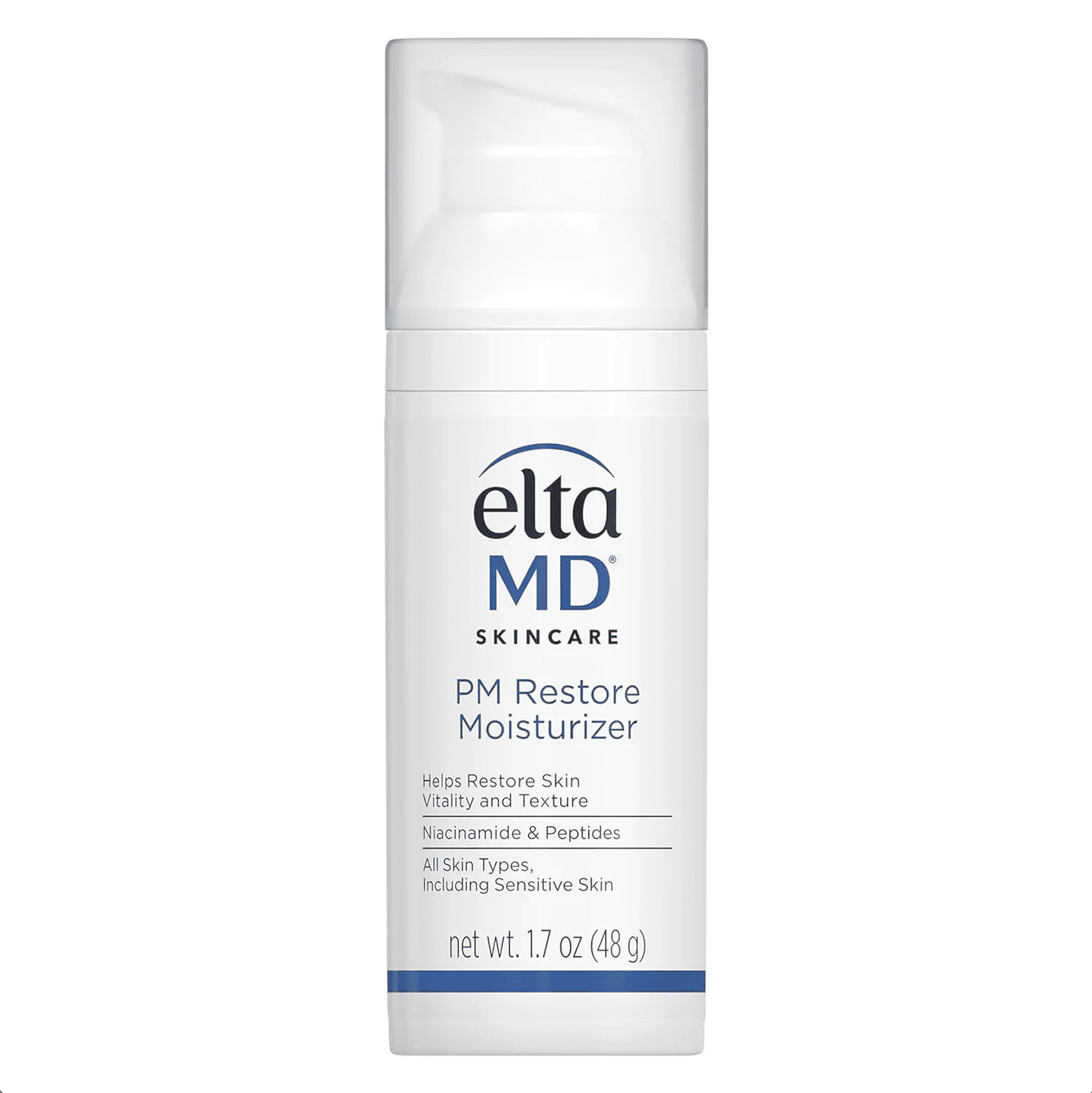 EltaMD PM Restore Moisturizer bottle, 1.7 oz, white