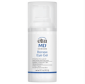 Renew eye gel bottle with clear cap, white plastic container