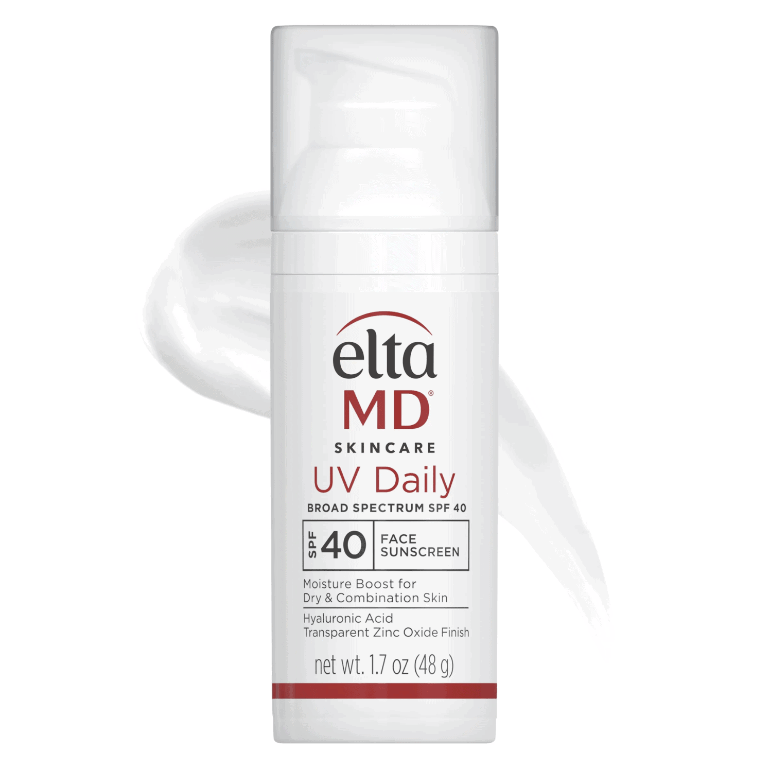 EltaMD UV Daily SPF 40 sunscreen lotion bottle, white with red/black label