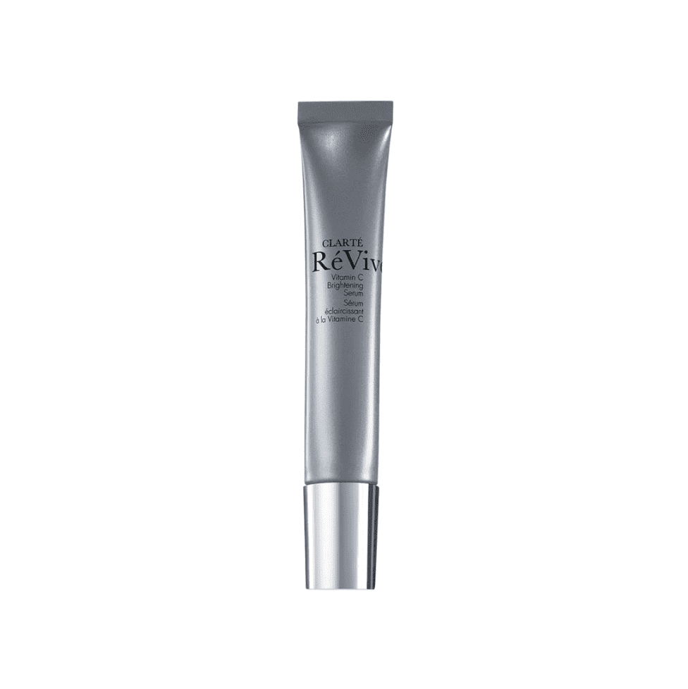 RéVive Clarte Vitamin C brightening serum squeeze tube, silver cap