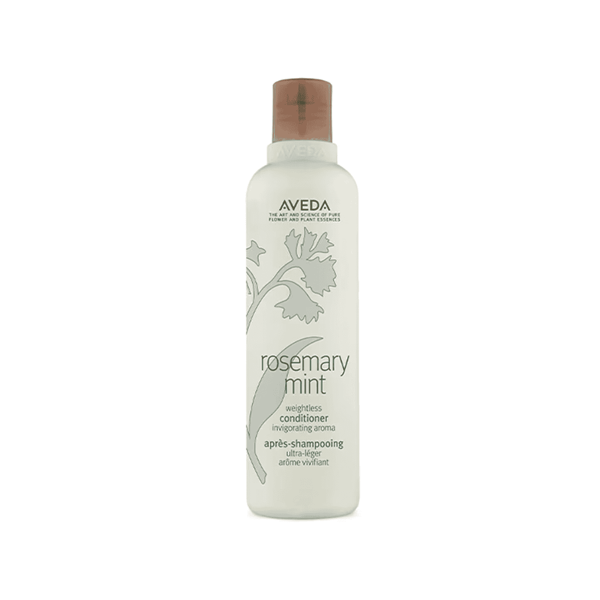 Aveda rosemary mint weightless conditioner bottle with beige cap