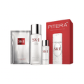 SK-II Pitera First Experience kit with facial essence bottles, mask, and red box.
