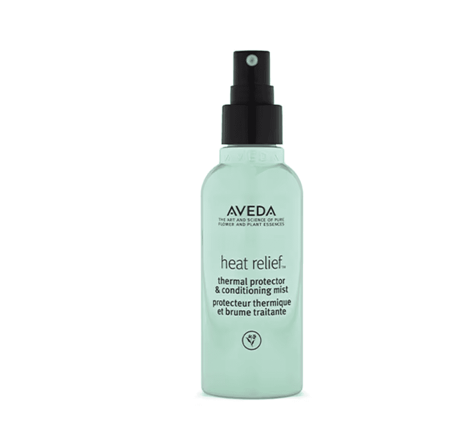 Aveda heat relief conditioning mist spray bottle, mint green plastic with pump