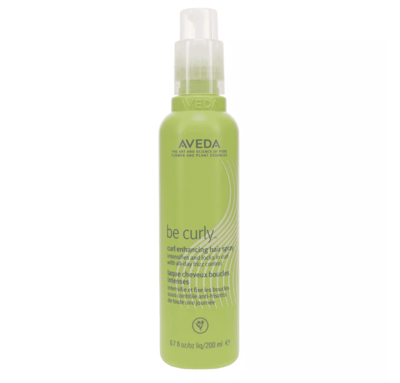 Aveda be curly curl enhancing hair spray bottle, 6.7 oz, green-tinted liquid