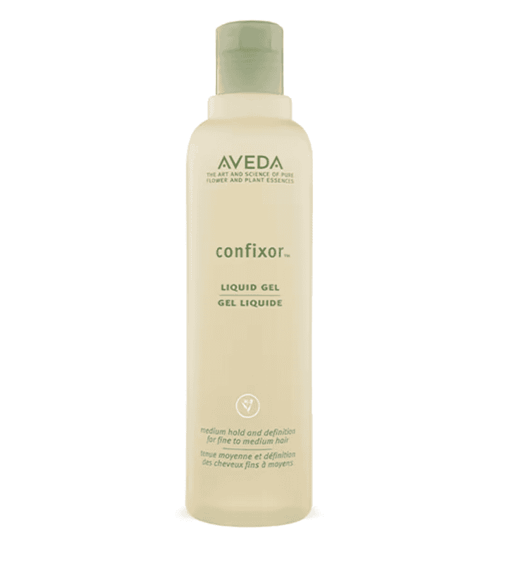 Aveda Confixor liquid gel bottle with green cap