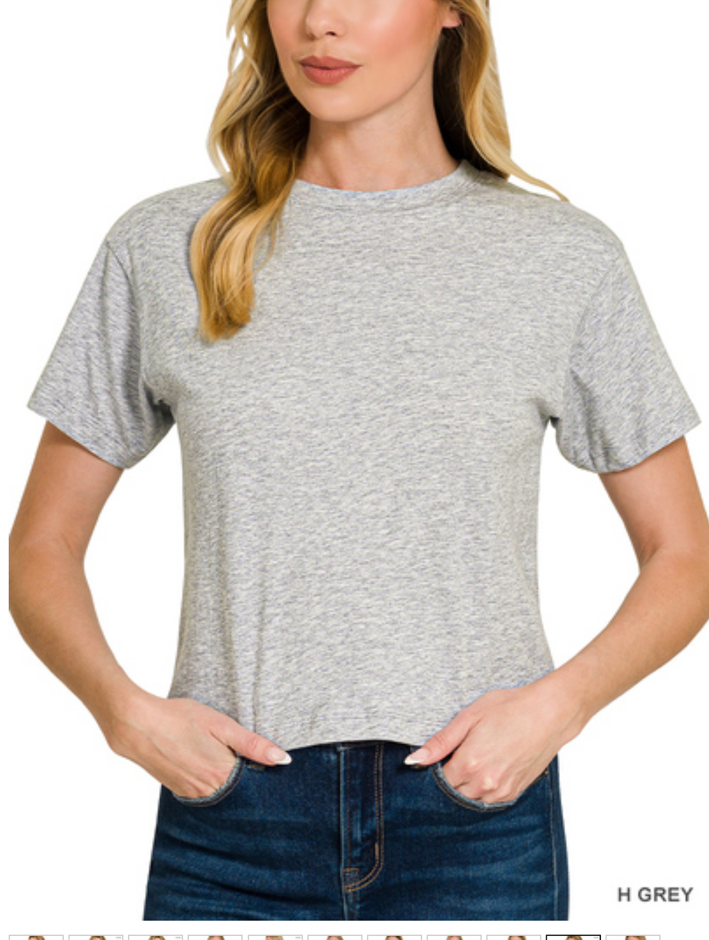 EXCELLENT QUALITY CREW NECK TEE ZENANA