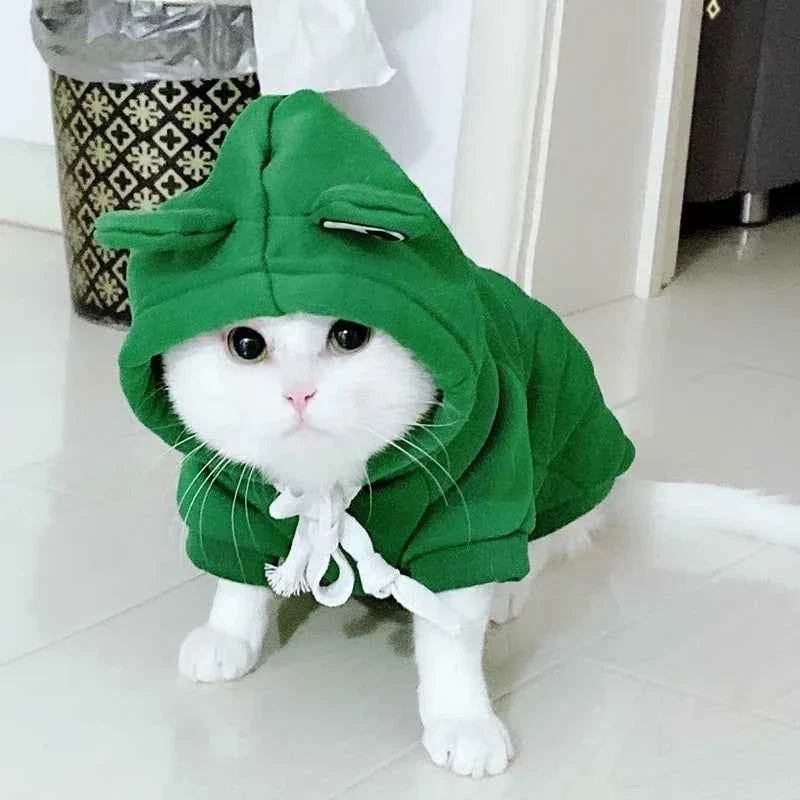 Cute Fruit Pet Hoodie Sweater – Warm Costume for Cats and Small Dogs