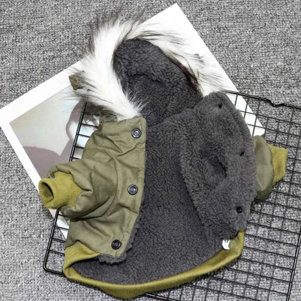 Winter Dog Jacket with Built-in Harness – Warm Windproof Coat