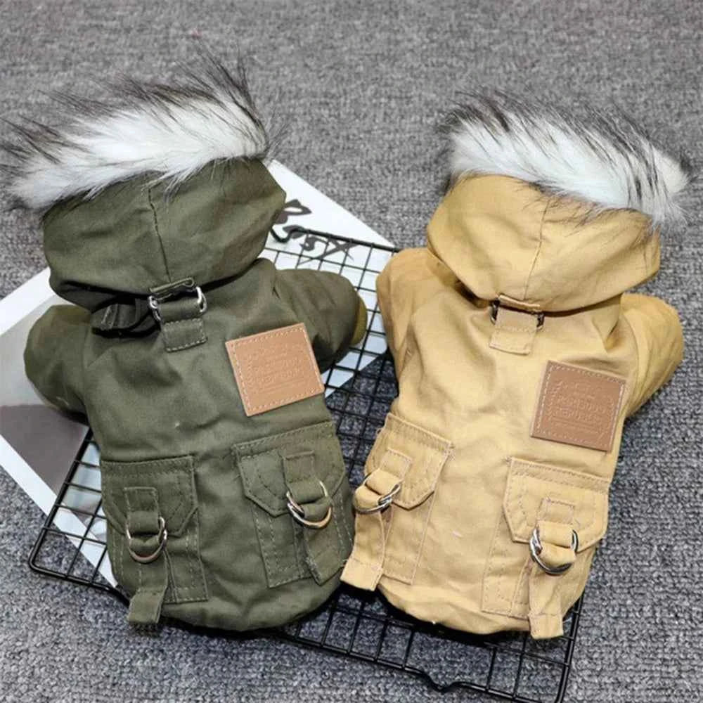 Winter Dog Jacket with Built-in Harness – Warm Windproof Coat