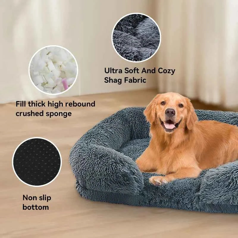 Orthopedic Dog Bed for Large Dogs – Thick Egg Crate Foam with Washable Cover