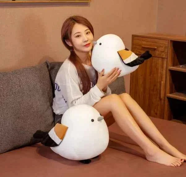 Cute Fat Sparrow Plush Toy (11.8/15.7 in) - Simulation Lifelike Bird Pillow Gift