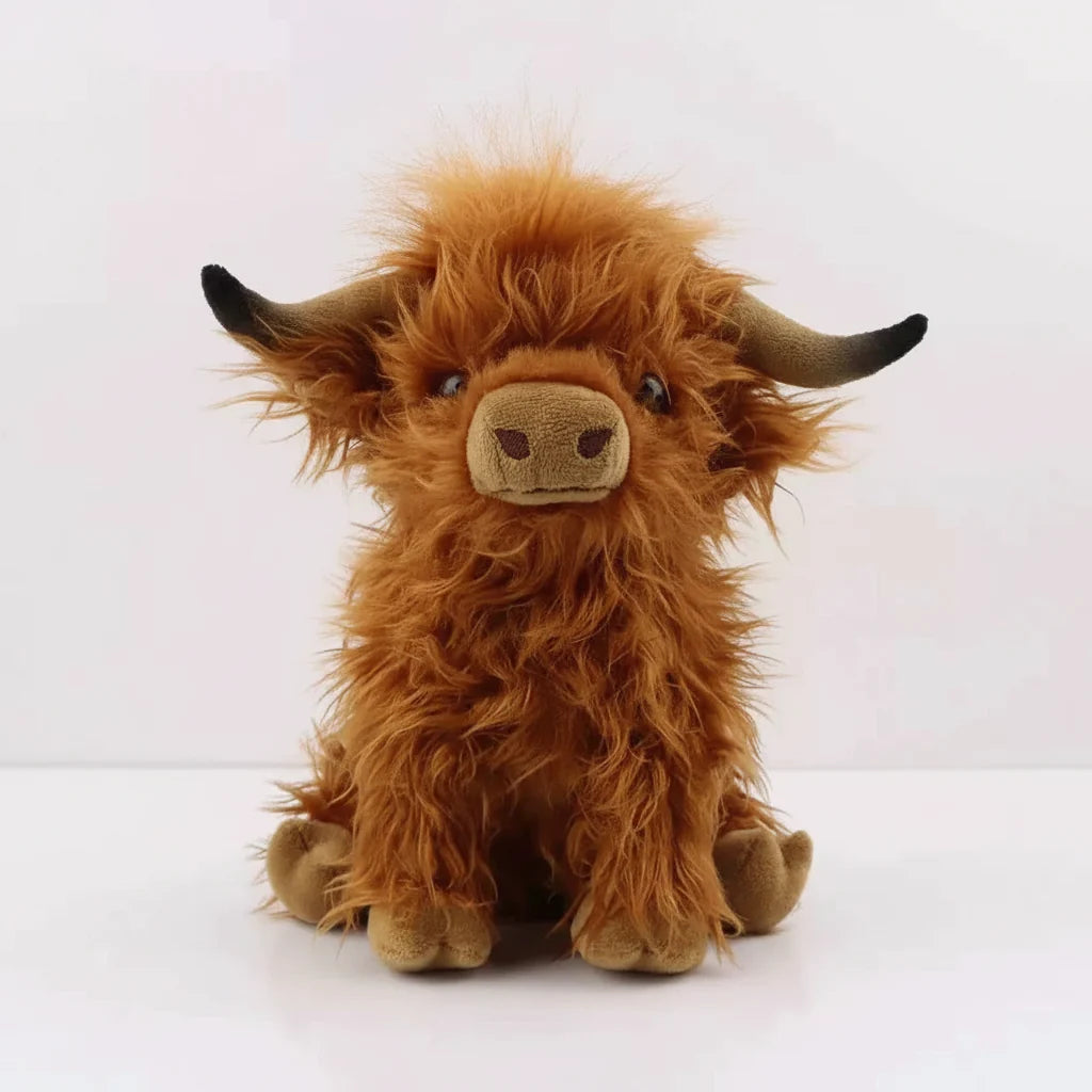 Highland Cow Plush Toy – Soft 11 Inch Kawaii Stuffed Animal