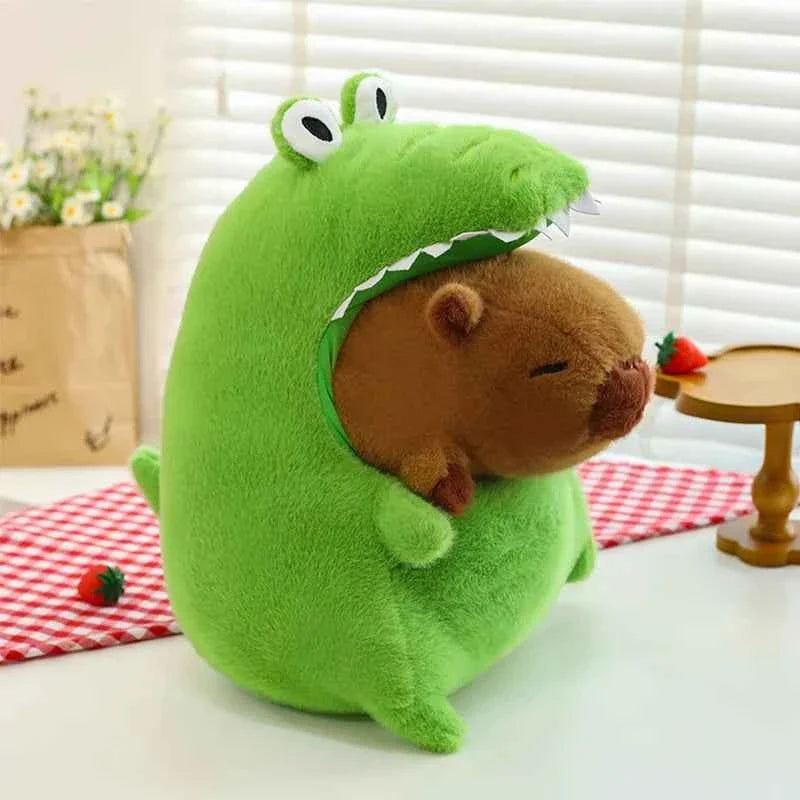Giant Kawaii Capybara Plush Doll (11.8 in) - Cute Crocodile/Shark Peripheral Stuffed Toy Gift