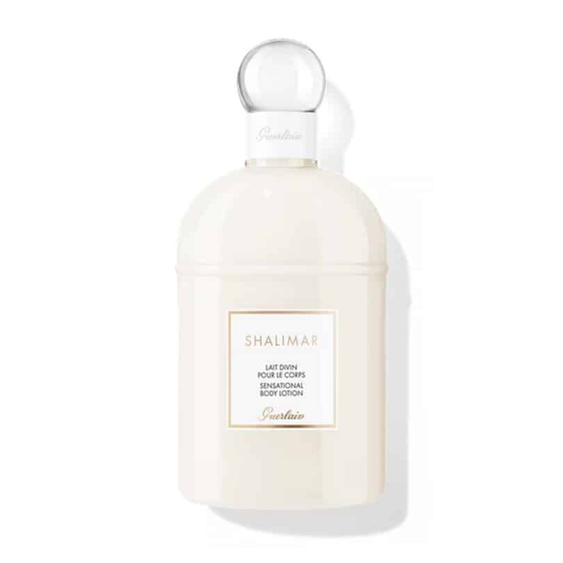 Guerlain Shalimar body lotion bottle 6.7 oz, pump cap, cream bottle with label