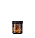 Leave-in hair treatment bottle with amber liquid, black cap, Shine On label