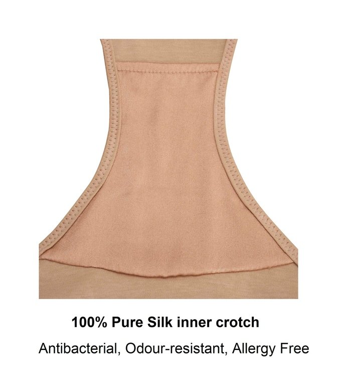 Silk & Organic Cotton Full Brief in Skin Tone Colors