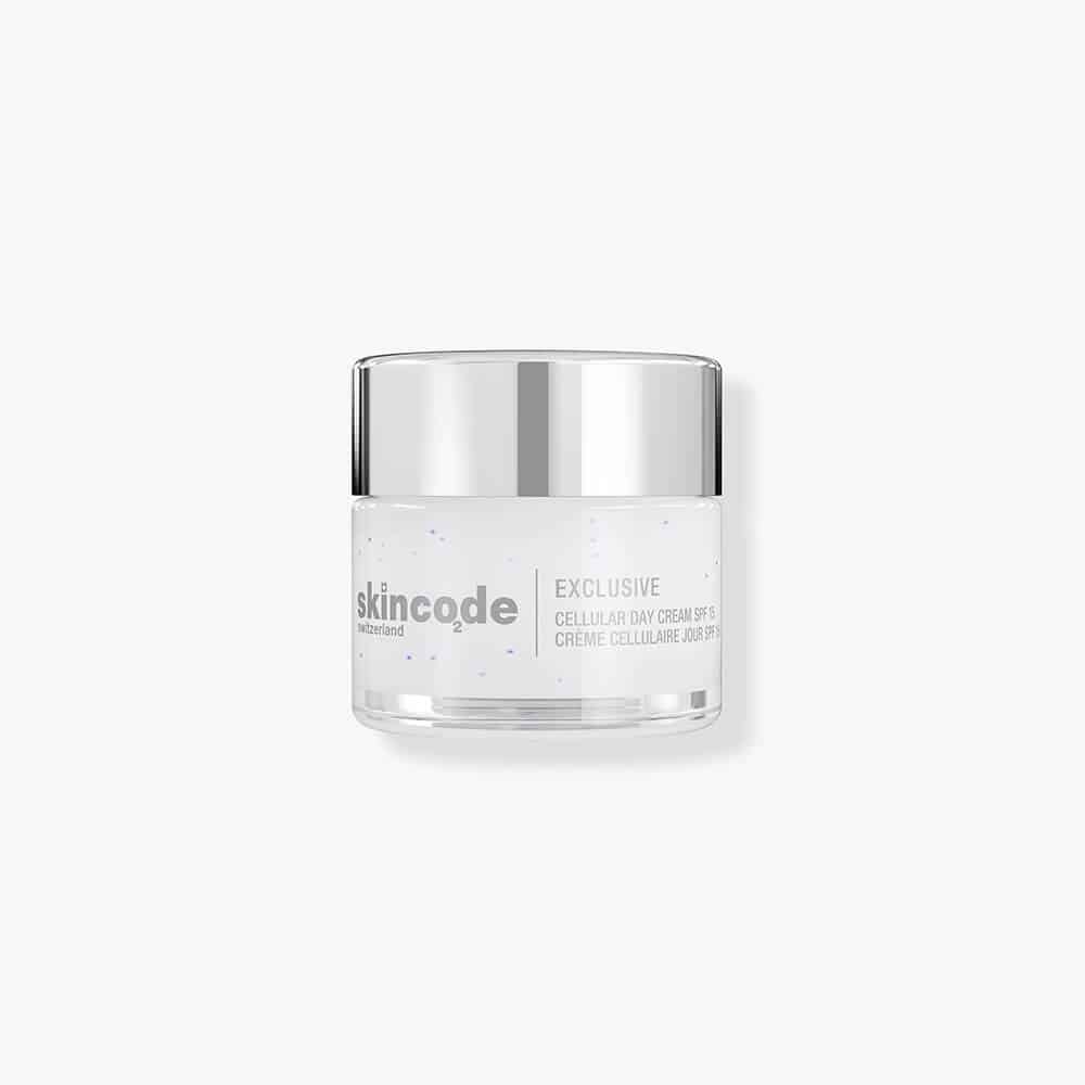 Skincode Cellular day cream SPF 15 jar with silver cap, 50 ml