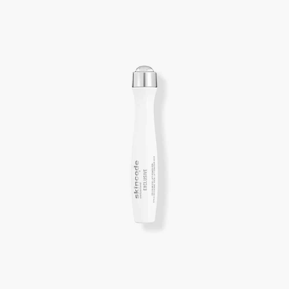 Skincode Cellular Eye-Lift Power Pen, white cosmetic pen with silver cap