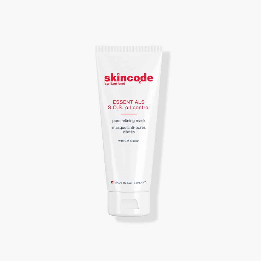 Skincode pore refining mask in white squeeze tube, 75 mL