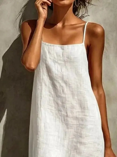 Women's Linen Maxi Dress | Sleeveless, Casual Boho | Breathable Summer Dress