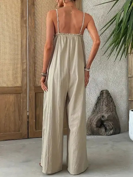 Sleeveless Wide Leg Casual Jumpsuit | Radical Authenticity